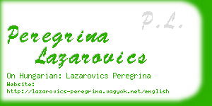 peregrina lazarovics business card
